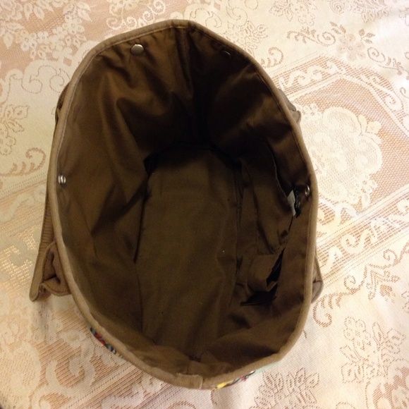 J. CREW  Colorful Floral Canvas Tote Bag/ Satchel - Picture 3 of 4